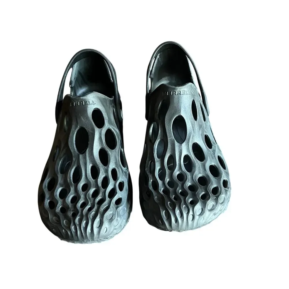 Merrell Hydro Moc Black Water Shoe Slip On Cutouts Rubber Clog M7.5 W9
